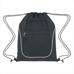 JH3053 Drawstring Sports Pack With Dual Pockets And Custom Imprint